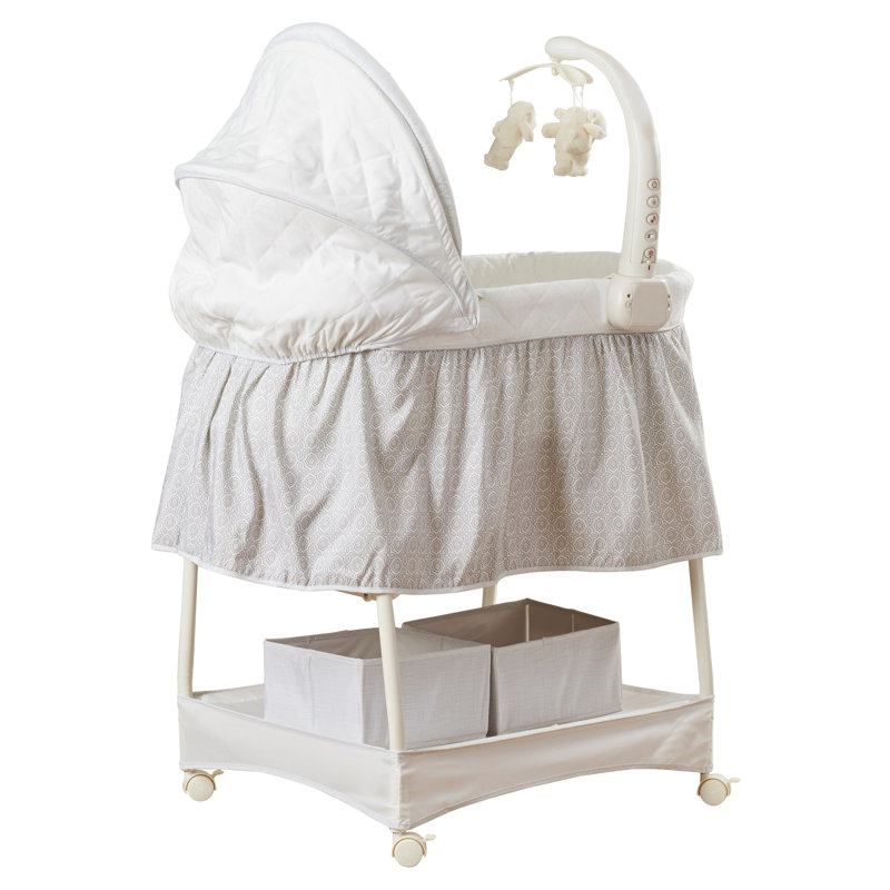 Delta Children Smooth Glide Linings Bassinet with Bedding Reviews Wayfair